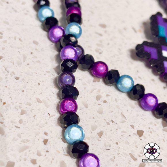 Mini Espeon Perler Necklace - Picture 3 of 5